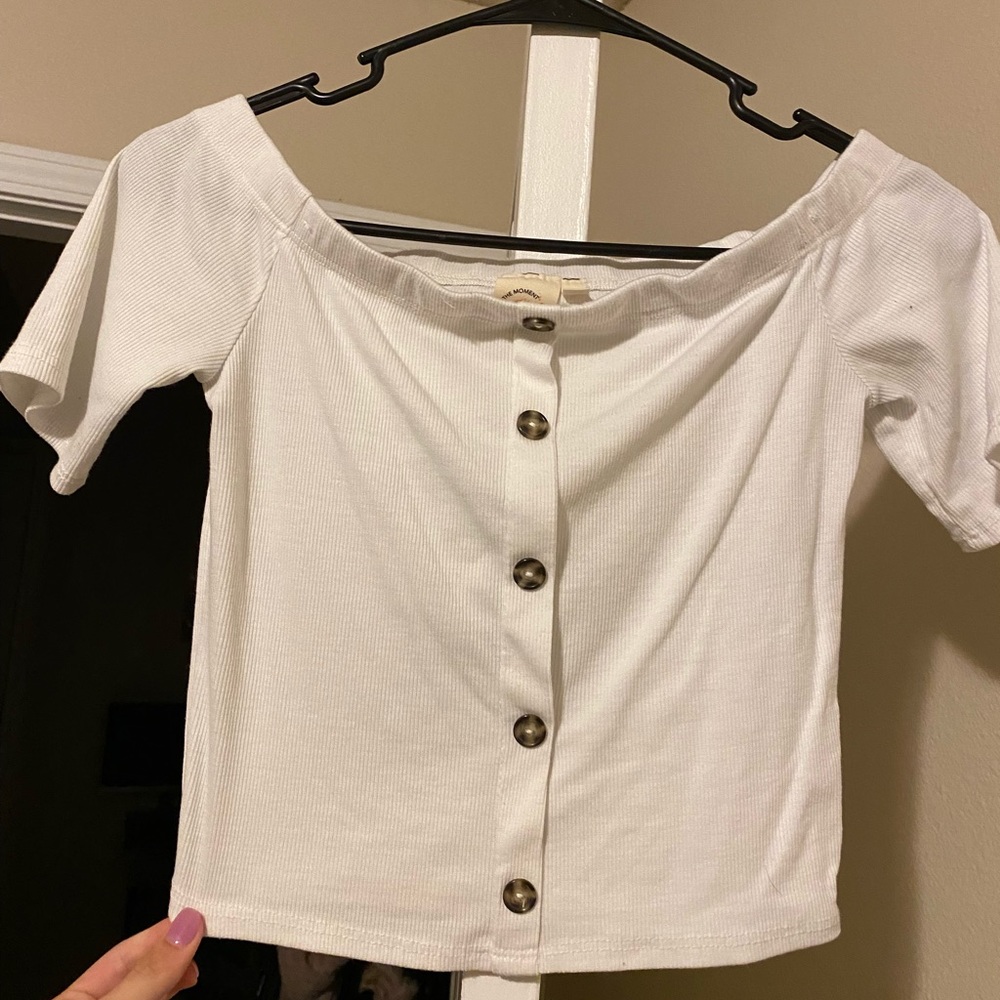 off the shoulder crop top